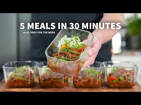 FAST Pepper Steak Stir Fry Meal Prep in 30 Minutes