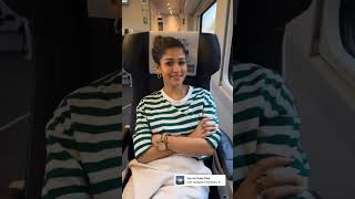 Actress Nayanthara Enjoying Train Journey in Barcelona With Beautiful Smile Exclusively