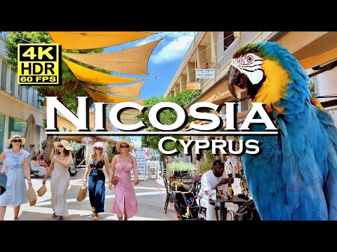 Nicosia Cyprus, city center in 4K 60fps HDR (UHD) Dolby Atmos 💖 The best Places 👀 Walking Tour