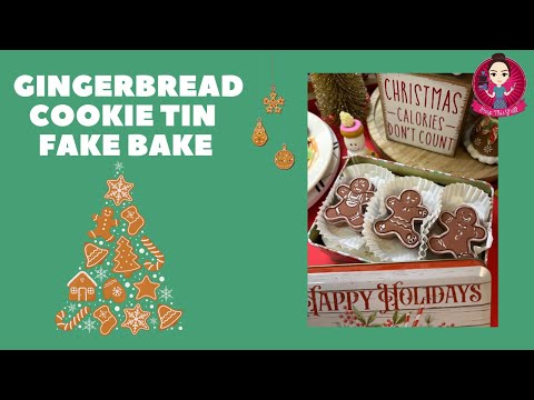 Let’s Fake Bake a Cookie Tin filled with Gingerbread Cookies! #fakebake #gingerbread #peepthisyall