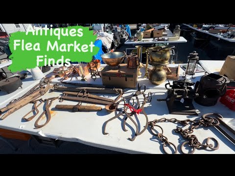 Antiquing at Jacksonville Fl Flea Market for Antiques , Cast Iron Cookware, Shop with me Vlog, Video