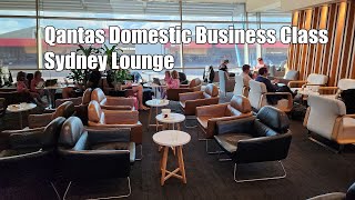 Qantas Domestic Business Class Lounge Sydney review 4k