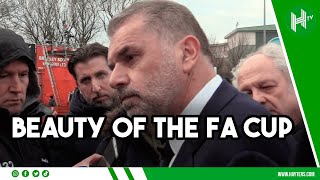 The BEAUTY of the FA Cup! Ange Postecoglou relieved after beating Tamworth | Tamworth 0-3 Spurs