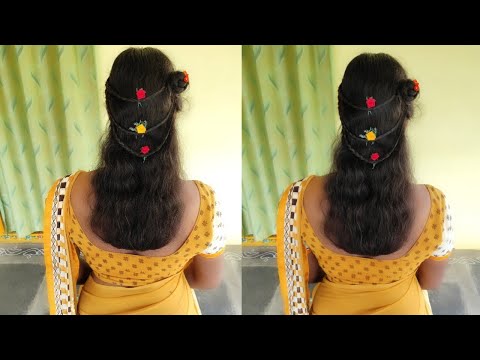 Quick and easy hairstyle | easy party hairstyle | Hairstyle for shorthair and long hair