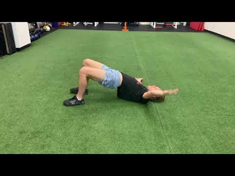 Glute Bridge with Rotation