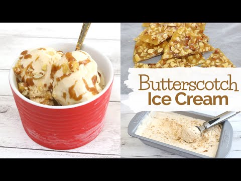 Butterscotch Ice Cream | Homemade EGGLESS No Churn Ice Cream | Easy Butterscotch Sauce & Praline