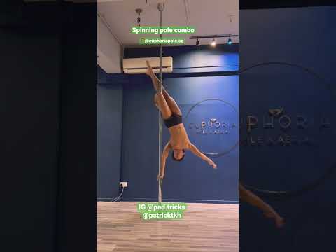 Spinning pole combo #pole #poletricks #poledance #poledancer #polefitness #polefit #fitbody #fitboy