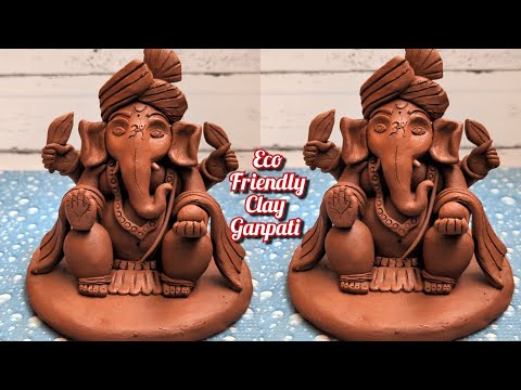 Ganesh Chaturthi Special🙏🥰Eco Friendly Clay Ganesha Making With Clay🙏🥥🌺Mitti Ke Ganpati Bappa Making