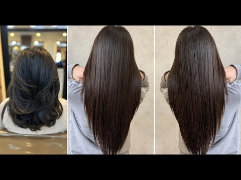 Quick Long Layered Haircut Tutorial With Bangs & Layered Hair Cutting Techniques