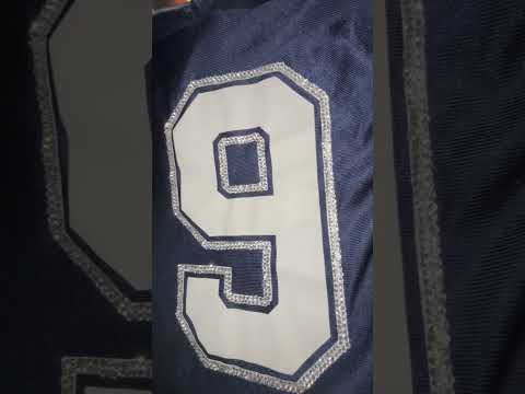 Blinged jersey for my oldest. She’s a cowboys fan like her dad. #like #subscribe #cowboys #comment