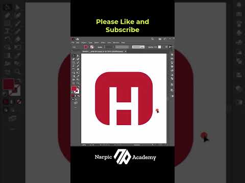 Adobe Illustrator - Design an easy M+H Letter Logo using grid