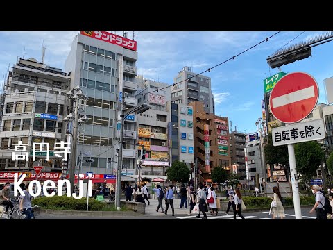 4K a-Walk&Ride around in Tokyo Koenji Sta. (PM) 東京 杉並区 高円寺駅周辺 北/南 (夕方)