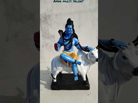 मिट्टी से भोलेनाथ की मूर्ती बनाने सीखें || Mahadev murti making #Shorts