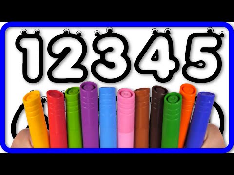 ( Numbers ) Learn Numbers with BIG Marker Pen Glitter  Coloring Pages / Akn Kids House