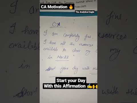 Start your Day with this Affirmation ✍️🙌🔥💯 #CAMotivation #caexams #shorts