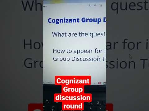 Cognizant Group discussion round