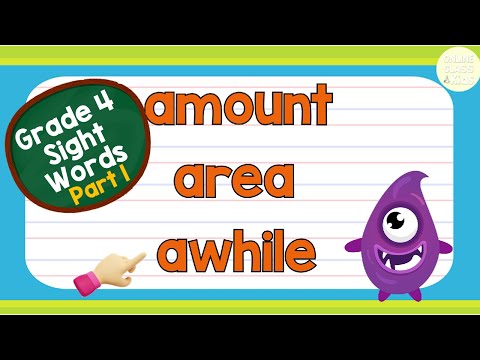 Sight Words - Grade 4 Level 1 | Practice Reading | Basic English Words | Learn How to Read | Reading