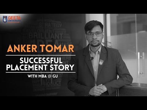 From Classroom to Career: Anker Tomar's Journey at Geeta University || #geetauniversity #success