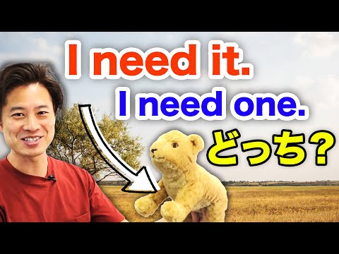 【英語】I need itと I need one はどう違う？　英単語