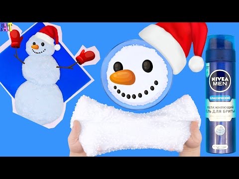 DIY fluffy SNOW Lizunov! How to make slime SNOW!