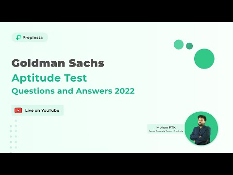 Goldman Sachs Aptitude Test Questions and Answers 2022