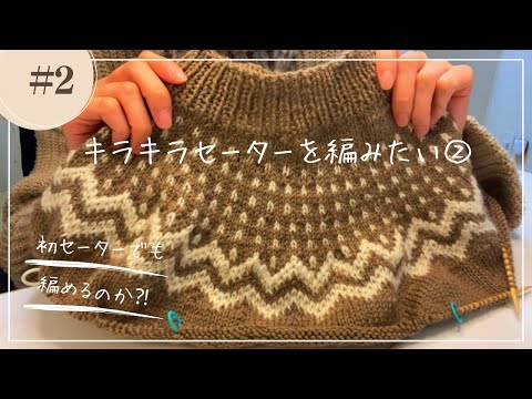 初めてでもキラキラセーターは編めるのか⁈絶対編み上げたい女のvlogパート2