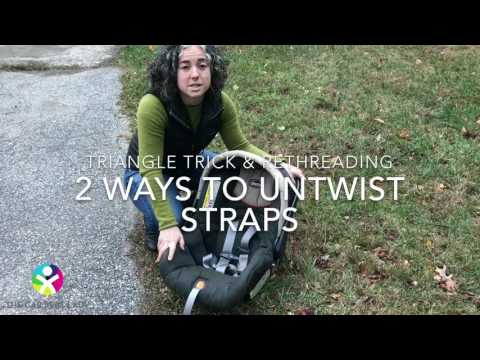 How to Fix Twisted Car Seat Straps : Triangle Trick and Rethreading