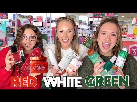 $100 RED ❤️ VS WHITE 🤍 VS GREEN 💚 ULTA BEAUTY SHOPPING CHALLENGE