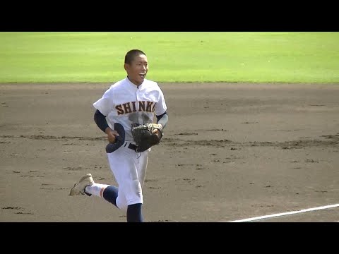 【観客から上手い】神港学園・金村 隆太郎(2年・遊撃手)【追加点を阻止したファインプレー】2023秋季兵庫県大会3回戦