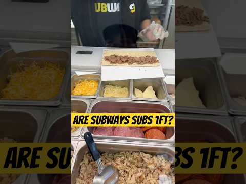 are Subways Subs 1ft?🤔🥪 @subwayofficial #shorts #foodie #subway