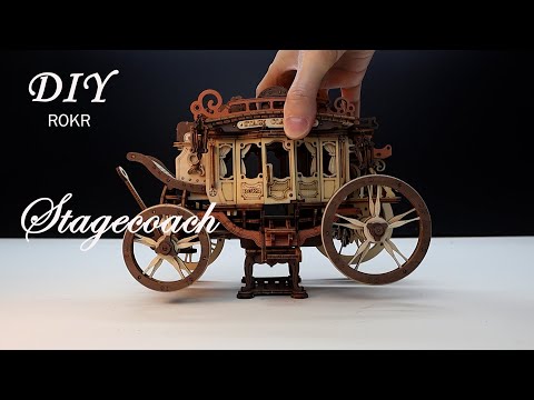 DIY Miniature Dollhouse Kit l Stagecoach l 역마차 l ROKR l 이벤트 🎁 미니어처 miniature 쉽게 만들기