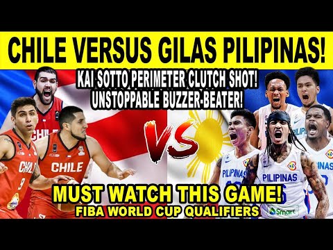 GILAS PILIPINAS vs CHILE - Kai Sotto Amazing Shocking Clutch Shot! FIBA Qualifiers 2k