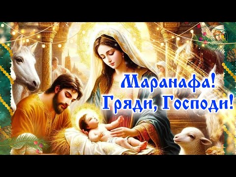 🌟 МАРАНАФА Рождественская Молитва с текстом. Рождество. ГРЯДИ, ГОСПОДИ! Різдвяна Молитва