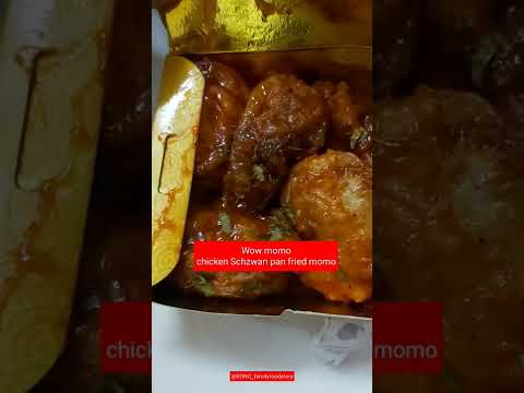 Wow momo chicken schzwan pan fried momo- best Chicken momo- tasty panfried momo #wowmomo #shorts