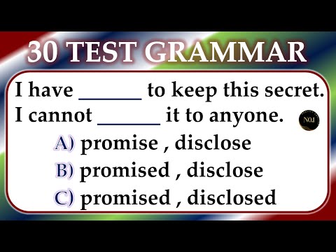 30 + Quiz - English Grammar Test | English Mixed - All Tenses Quiz in English | No.1 Quality English