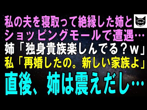 【スカッと総集編】私の夫を寝取って絶縁した姉とショッピングモールで遭遇…姉「独身貴族楽しんでる？ｗ」私「再婚したわ。今の夫と娘を紹介するわね」直後、姉は真っ赤になって震えｗ【修羅場】