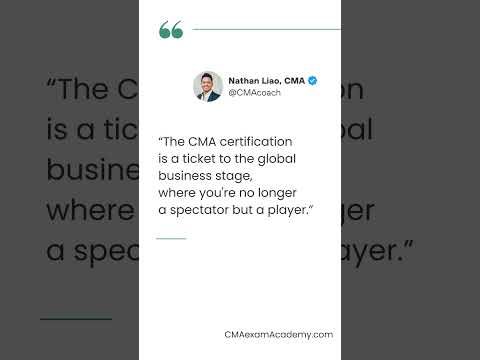 The CMA certification is a ticket to the global business stage, where you're no longer a spectato...