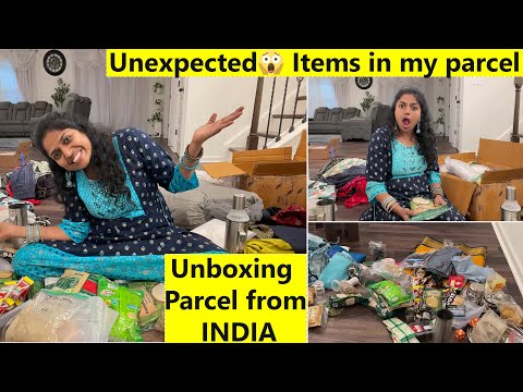 இதை அனுப்பலாமா???🏡வீட்டுக்கு Amma sent me package from India to America ~ Unboxing ~ Family Traveler