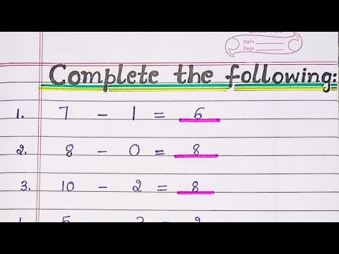 Complete the following: Addition, Subtraction