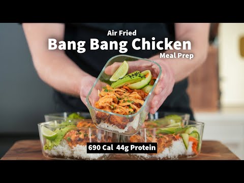 Air Fryer Bang Bang Chicken Meal Prep | High Protein Meal Prep on a Budget