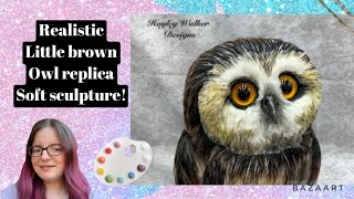 SUPER realistic Owl replica - art doll - soft sculpture - film prop - bird replica - tv prop