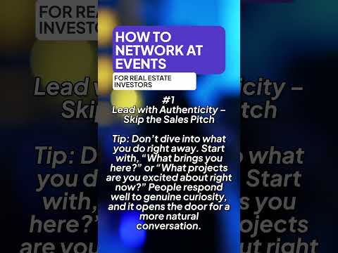 How to Network at Events for Real Estate Investors