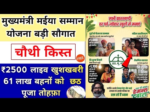 mukhymantri mainya samman yojana jharkhand। झारखंड मुख्यमंत्री मईया सम्मान योजना बड़ी घोषणा।