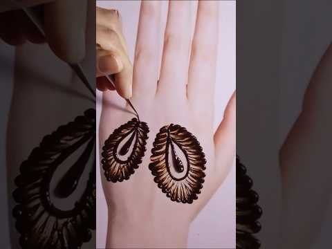 Easy simple mehndi design using spoon #mehndi #ytshorts #shorts #viralvideo