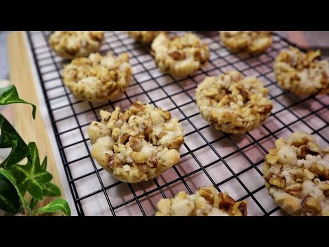 Easy Walnut Crumble Cookies | Only 4 INGREDIENTS!