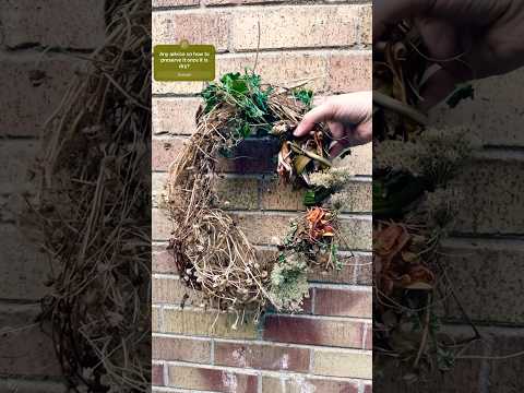 Using garden weeds and scraps to make an autumn wreath.  Is this going to work? 😅