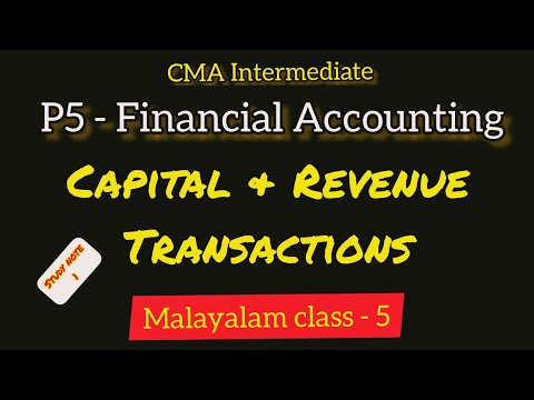 5. CMA Inter/ Financial Accounting/Capital & Revenue Transactions