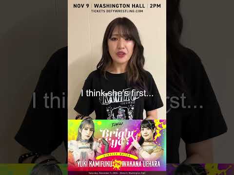 I'm also nervous because...｜"TJPW Bright Eyes" at Historic Washington Hall, Seattle on Nov.9