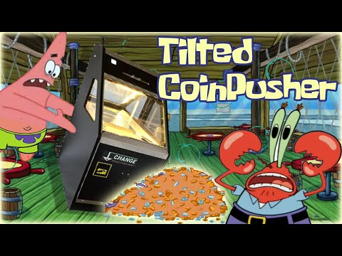 What Happens When You Tilt A Coin Pusher?!