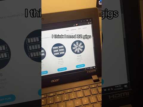 Downloading more RAM on my old Chromebook #tech #pc #techtok #gaming